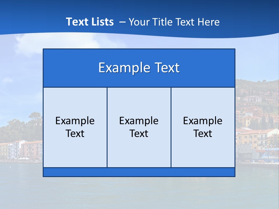 A Large Body Of Water With Buildings On Top Of It PowerPoint Template