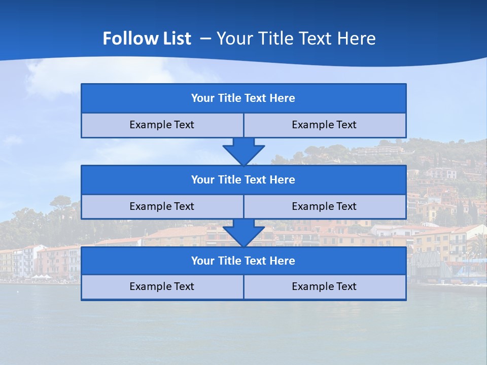 A Large Body Of Water With Buildings On Top Of It PowerPoint Template
