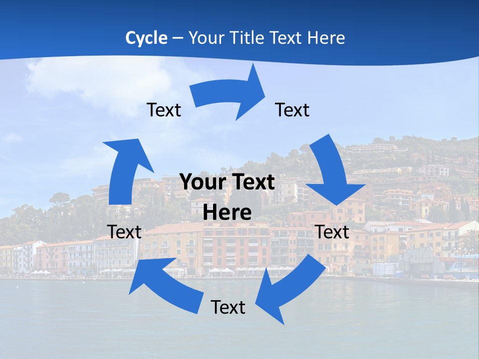 A Large Body Of Water With Buildings On Top Of It PowerPoint Template