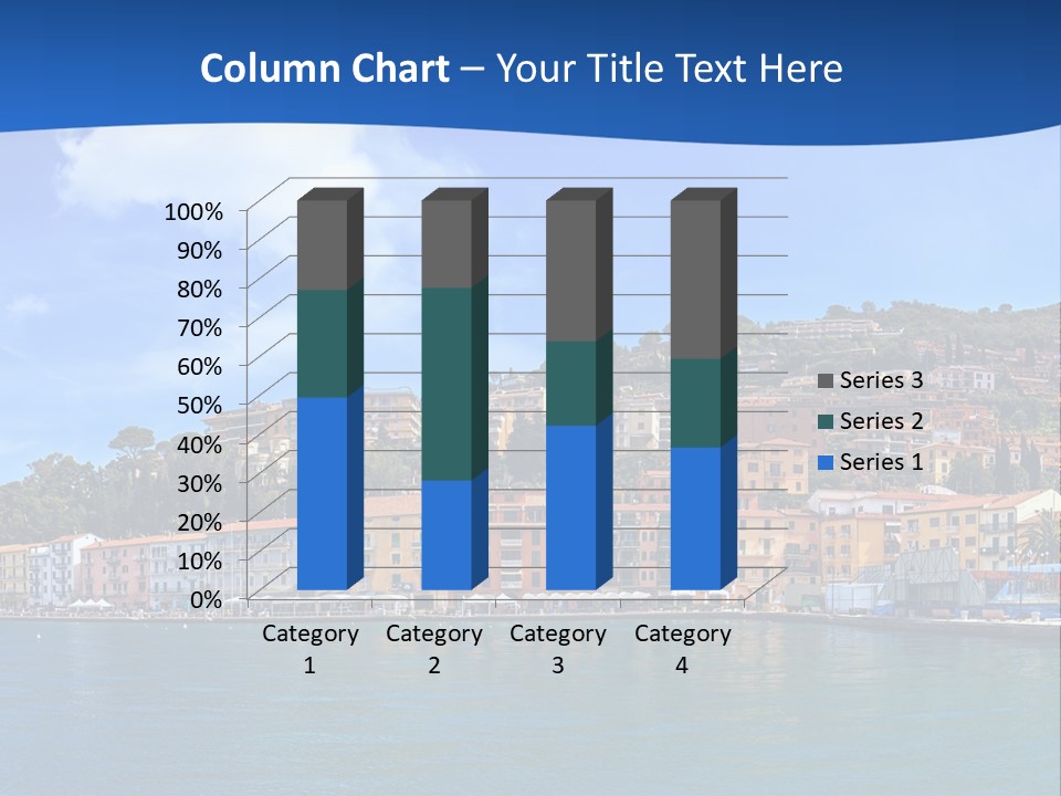 A Large Body Of Water With Buildings On Top Of It PowerPoint Template