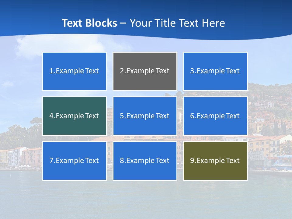 A Large Body Of Water With Buildings On Top Of It PowerPoint Template