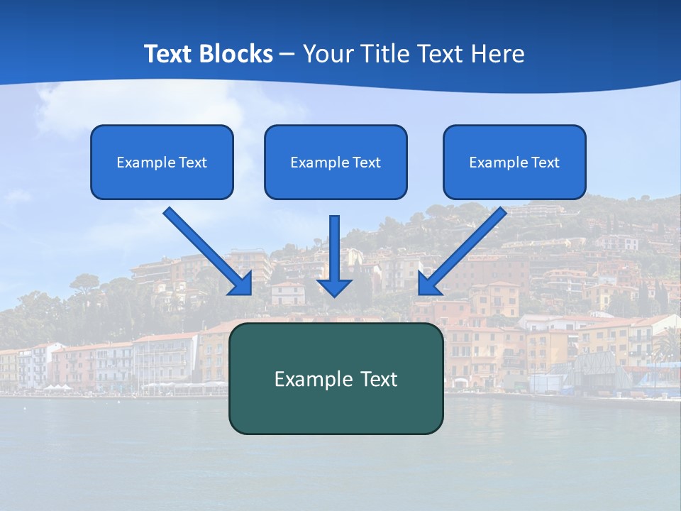 A Large Body Of Water With Buildings On Top Of It PowerPoint Template