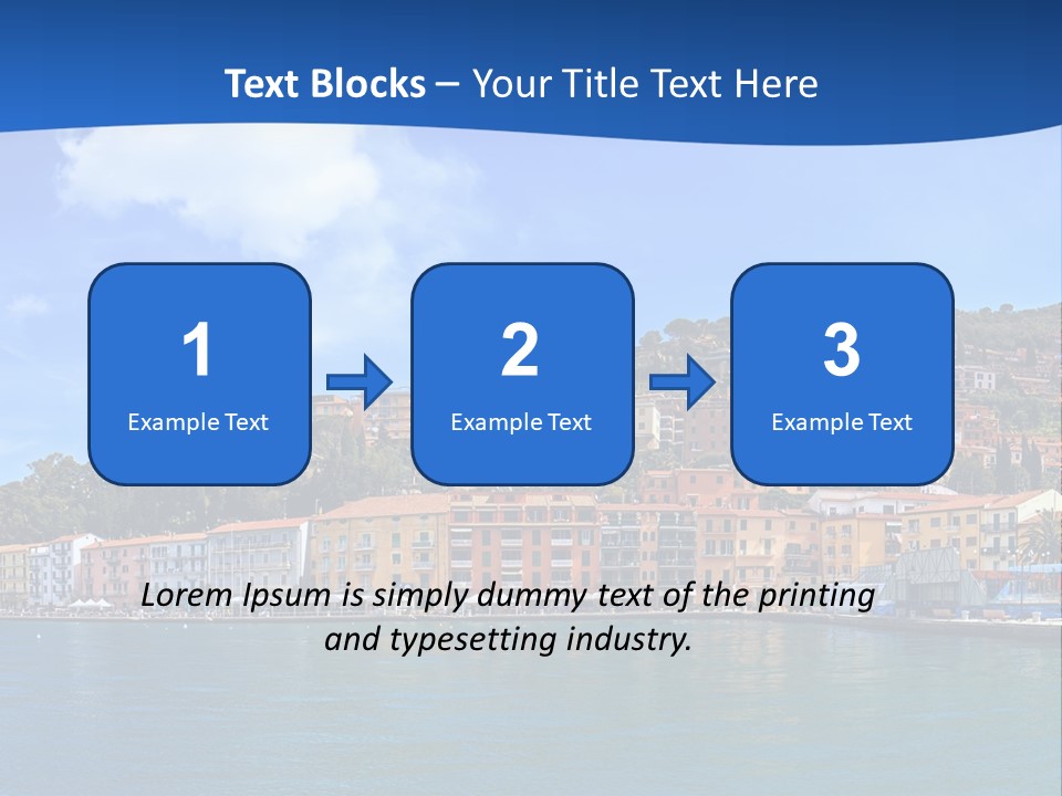 A Large Body Of Water With Buildings On Top Of It PowerPoint Template