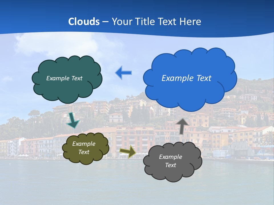 A Large Body Of Water With Buildings On Top Of It PowerPoint Template