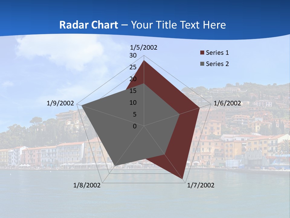 A Large Body Of Water With Buildings On Top Of It PowerPoint Template