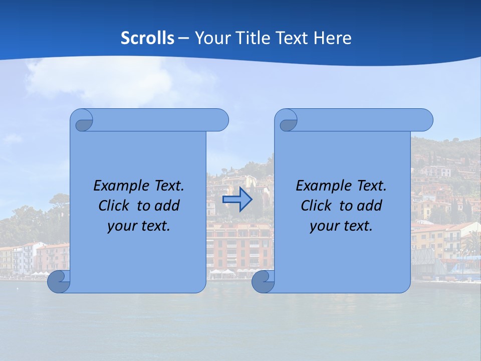 A Large Body Of Water With Buildings On Top Of It PowerPoint Template