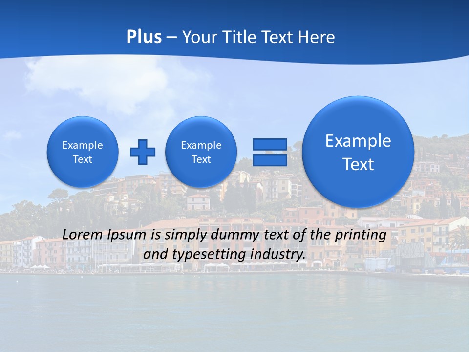 A Large Body Of Water With Buildings On Top Of It PowerPoint Template