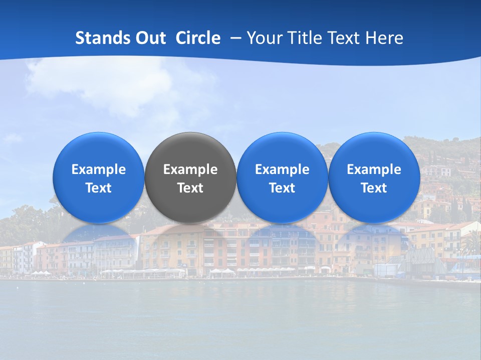 A Large Body Of Water With Buildings On Top Of It PowerPoint Template