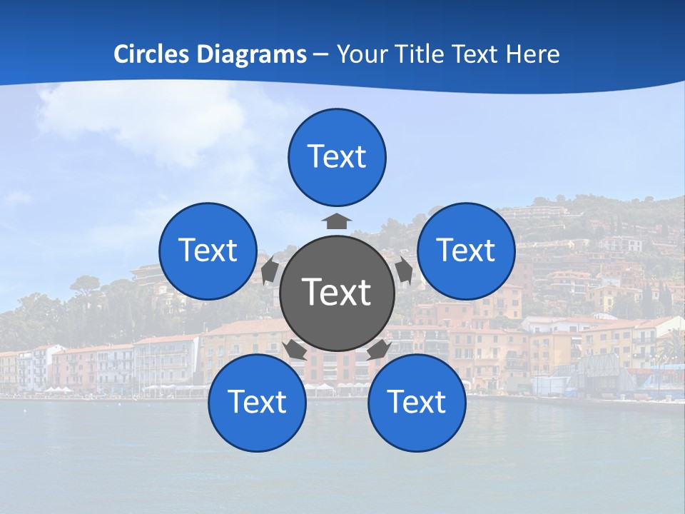 A Large Body Of Water With Buildings On Top Of It PowerPoint Template