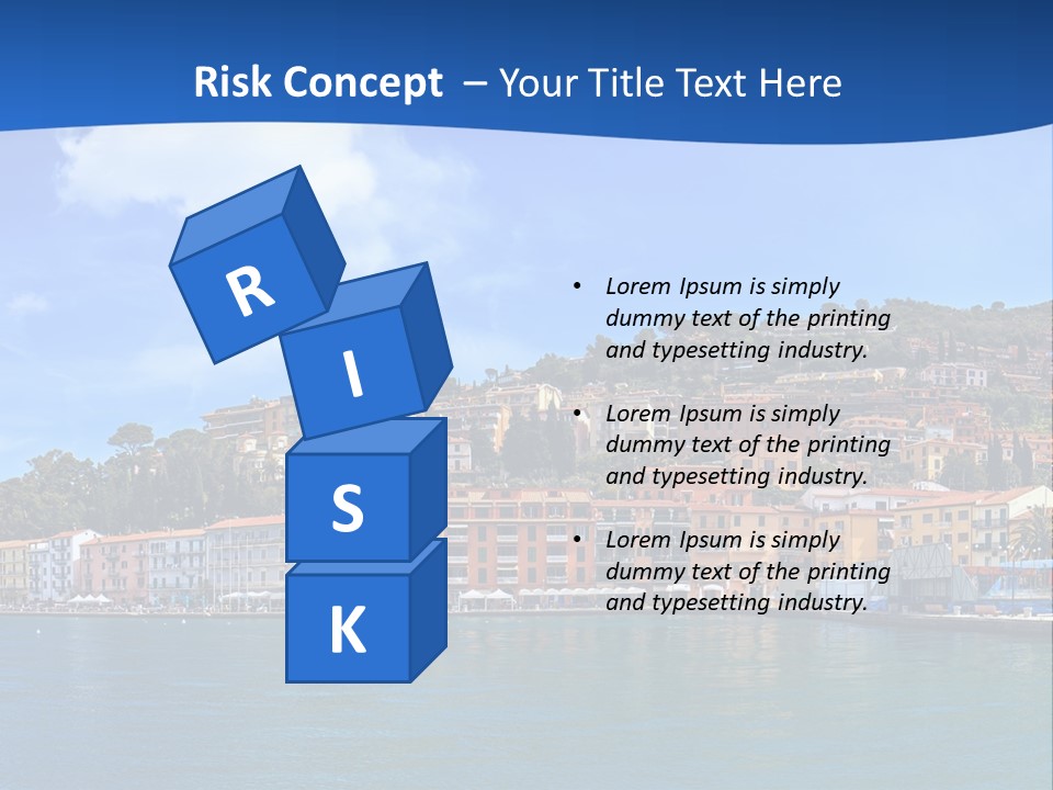A Large Body Of Water With Buildings On Top Of It PowerPoint Template