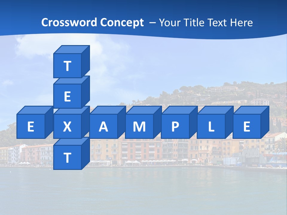 A Large Body Of Water With Buildings On Top Of It PowerPoint Template