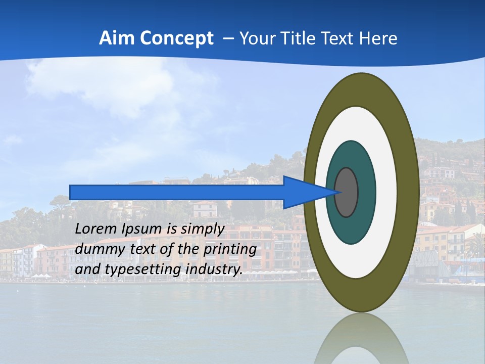 A Large Body Of Water With Buildings On Top Of It PowerPoint Template