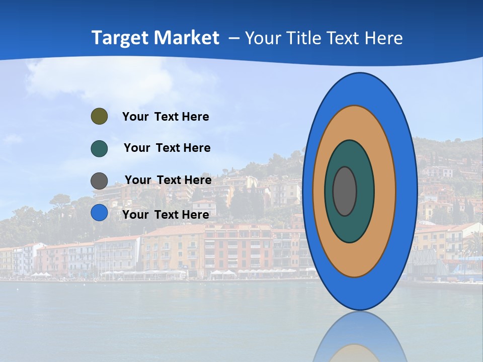 A Large Body Of Water With Buildings On Top Of It PowerPoint Template