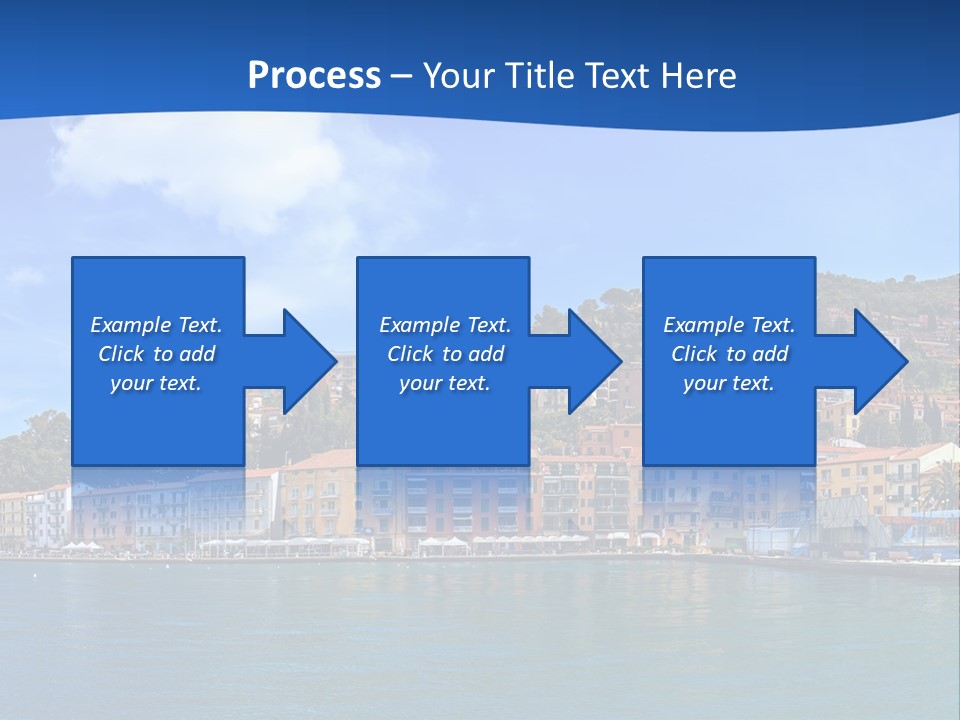 A Large Body Of Water With Buildings On Top Of It PowerPoint Template