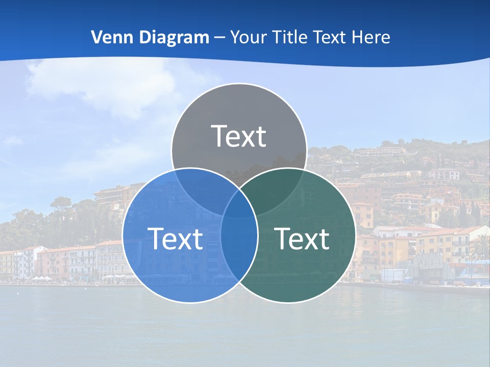 A Large Body Of Water With Buildings On Top Of It PowerPoint Template
