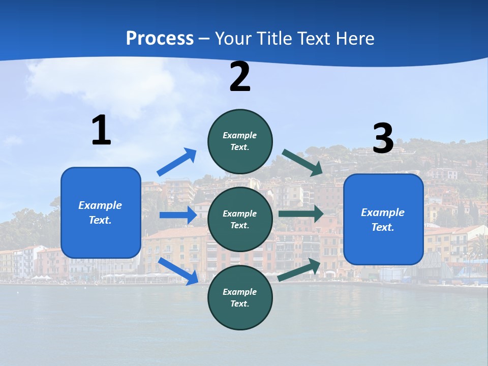 A Large Body Of Water With Buildings On Top Of It PowerPoint Template