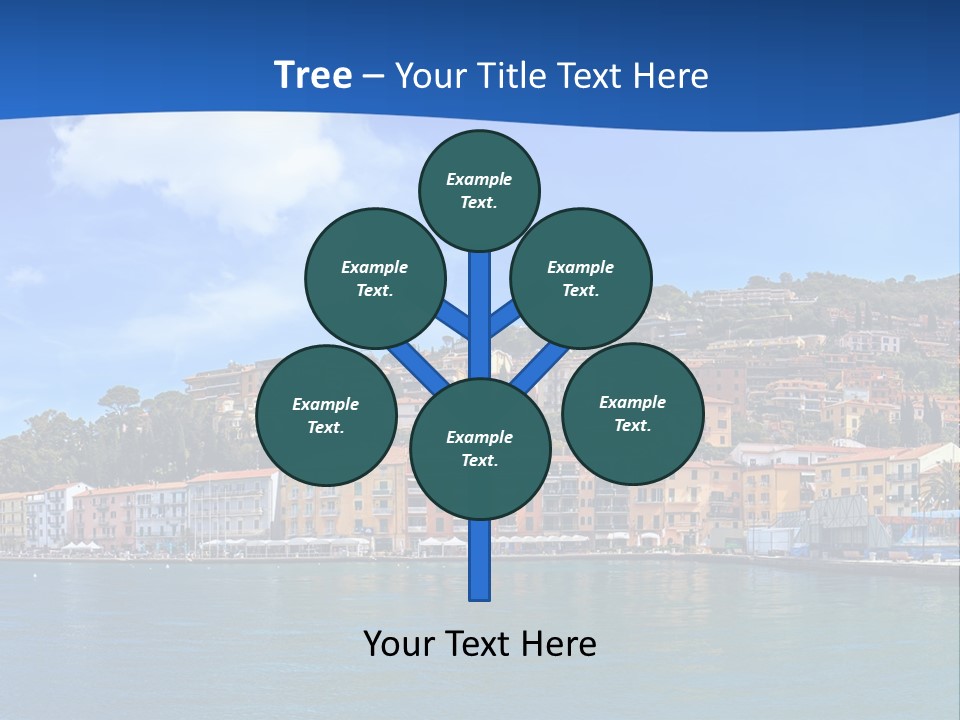 A Large Body Of Water With Buildings On Top Of It PowerPoint Template