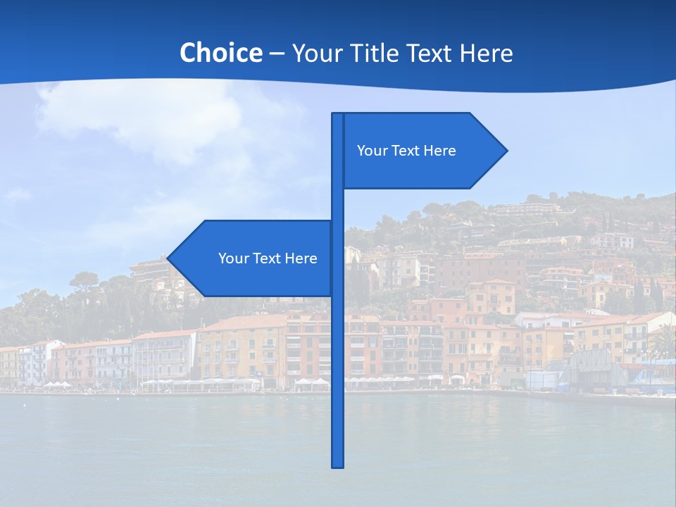 A Large Body Of Water With Buildings On Top Of It PowerPoint Template
