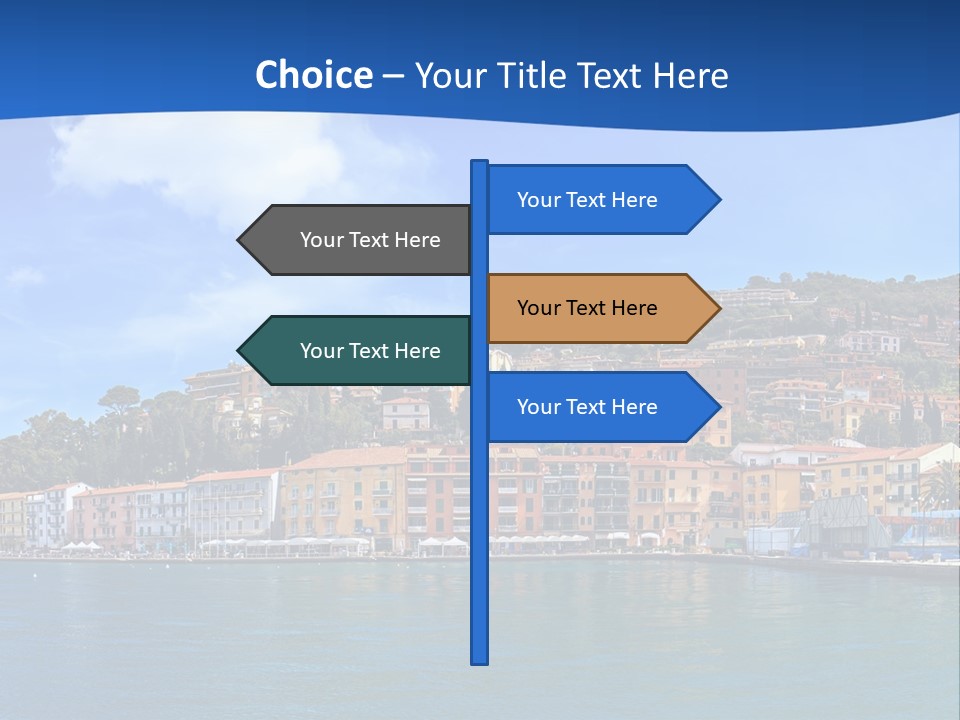 A Large Body Of Water With Buildings On Top Of It PowerPoint Template