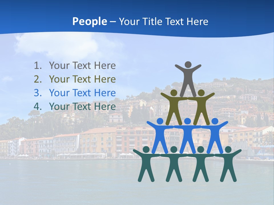A Large Body Of Water With Buildings On Top Of It PowerPoint Template