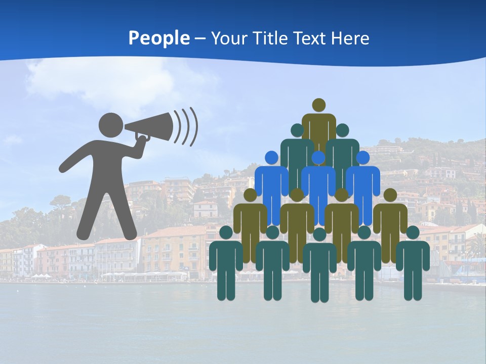 A Large Body Of Water With Buildings On Top Of It PowerPoint Template