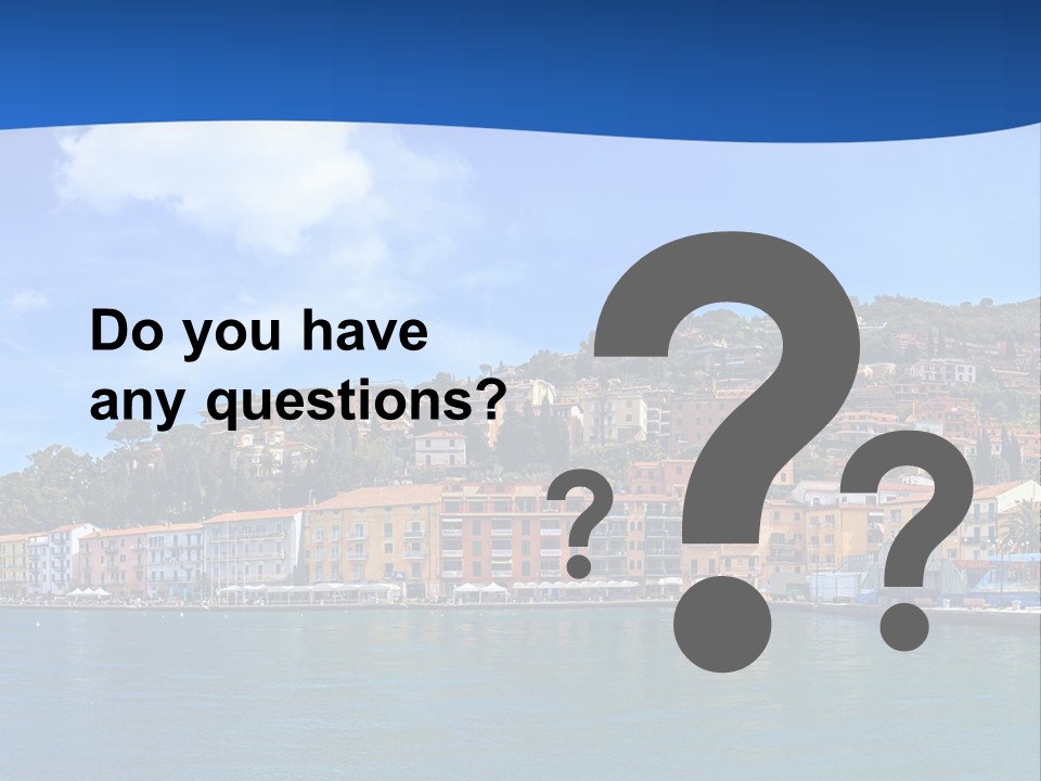 A Large Body Of Water With Buildings On Top Of It PowerPoint Template