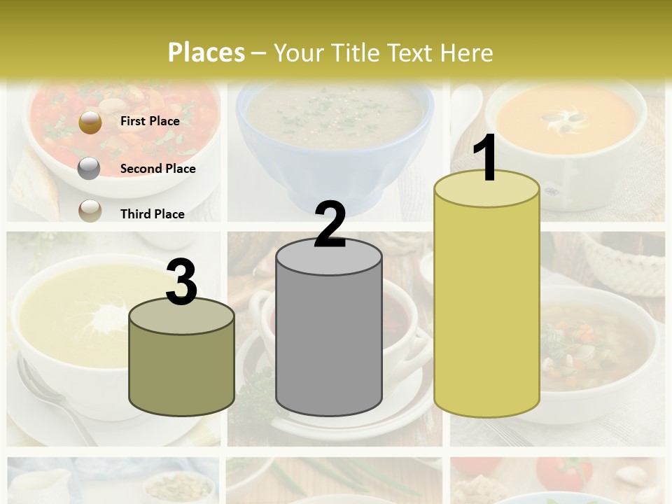 A Series Of Photos Showing Different Types Of Soups PowerPoint Template