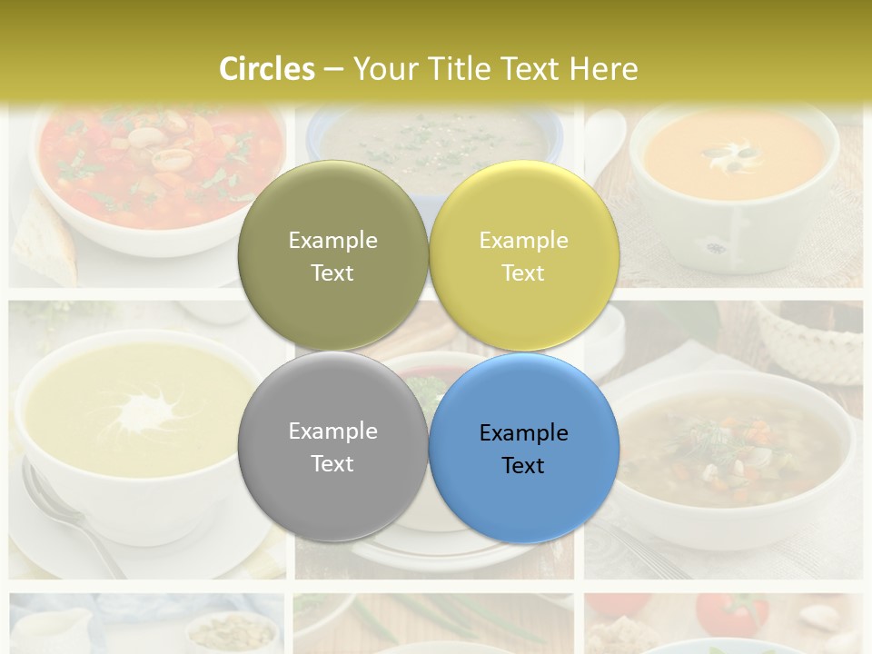 A Series Of Photos Showing Different Types Of Soups PowerPoint Template