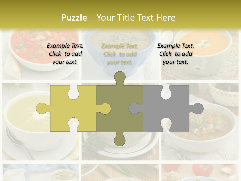 A Series Of Photos Showing Different Types Of Soups PowerPoint Template