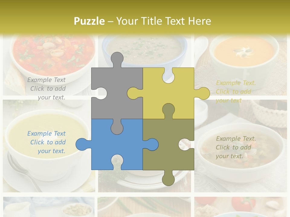 A Series Of Photos Showing Different Types Of Soups PowerPoint Template
