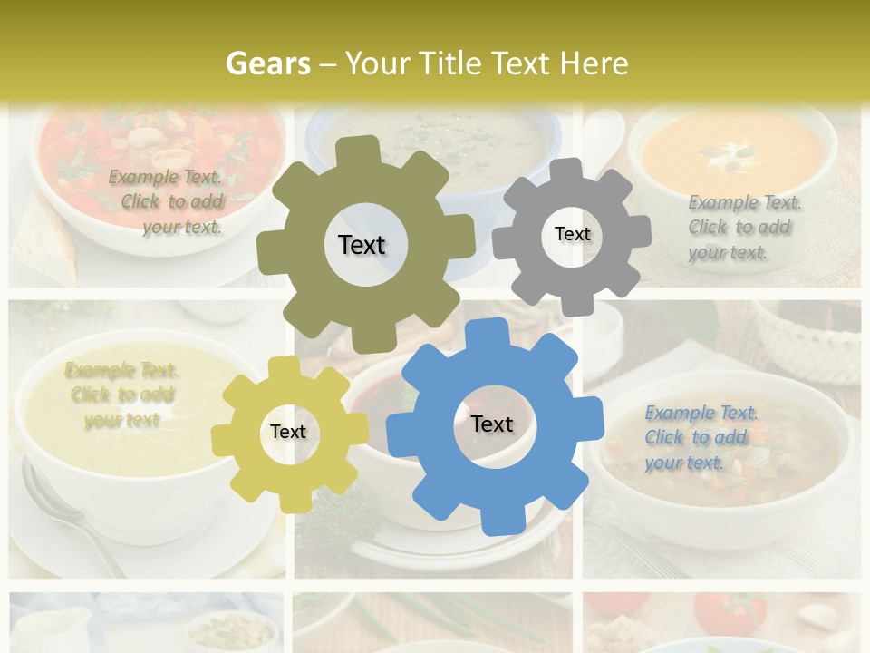 A Series Of Photos Showing Different Types Of Soups PowerPoint Template