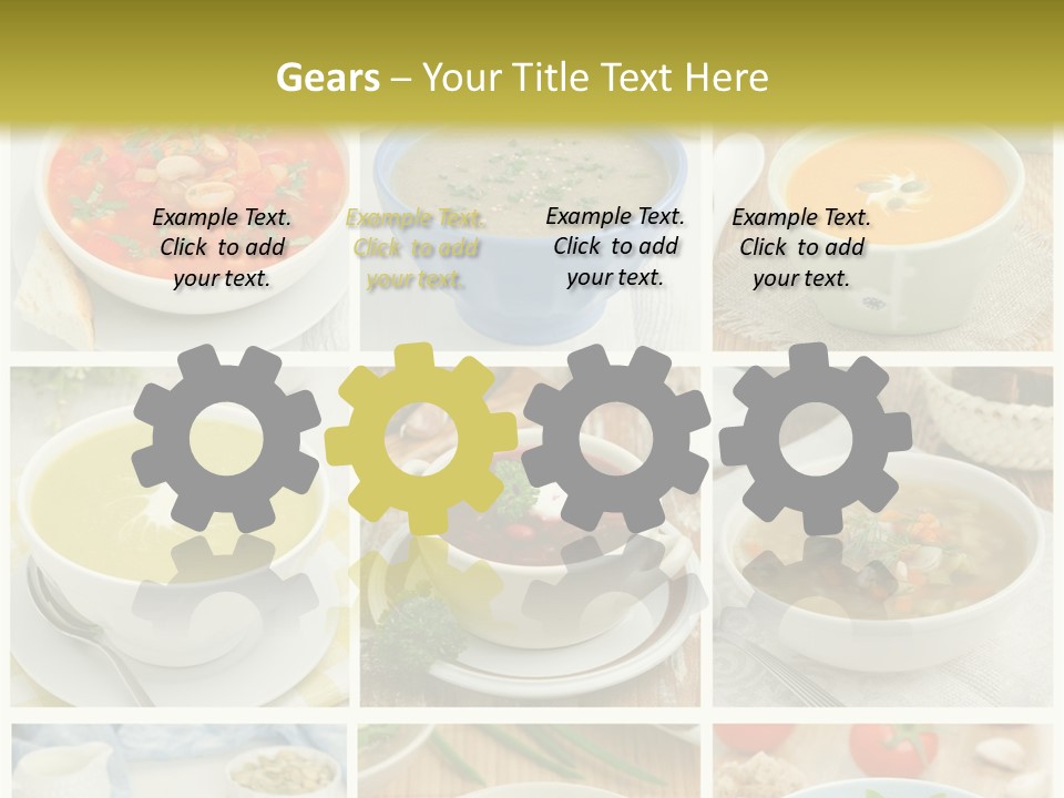A Series Of Photos Showing Different Types Of Soups PowerPoint Template