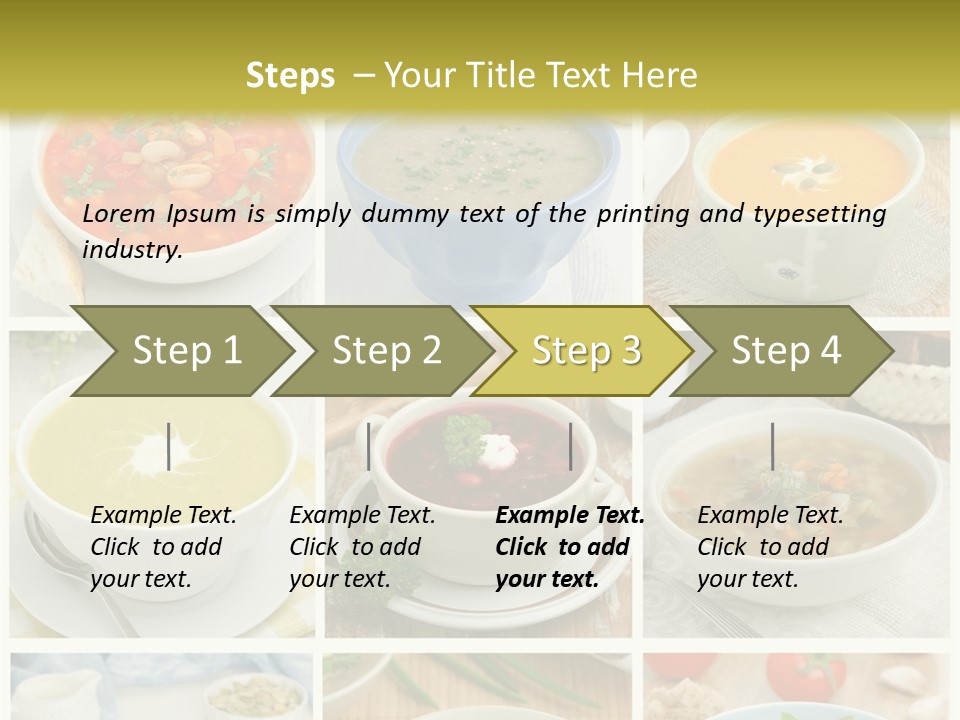 A Series Of Photos Showing Different Types Of Soups PowerPoint Template