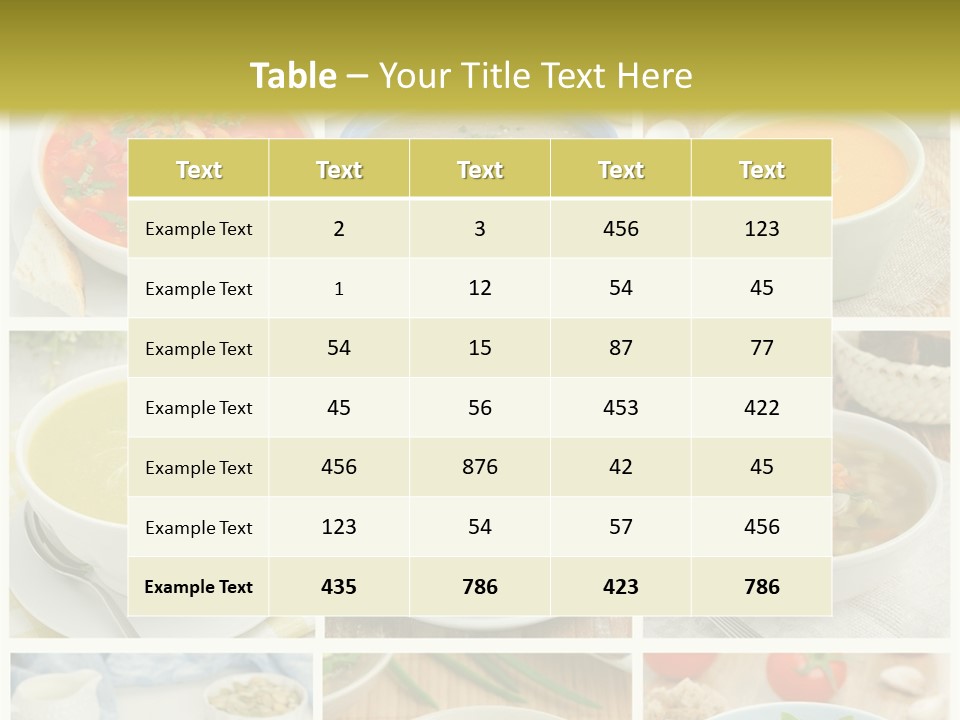 A Series Of Photos Showing Different Types Of Soups PowerPoint Template