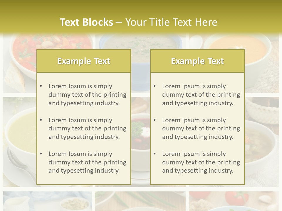 A Series Of Photos Showing Different Types Of Soups PowerPoint Template
