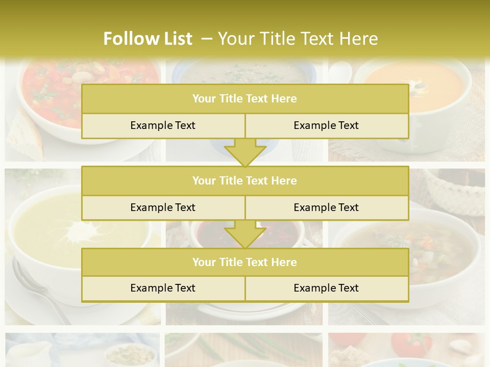 A Series Of Photos Showing Different Types Of Soups PowerPoint Template