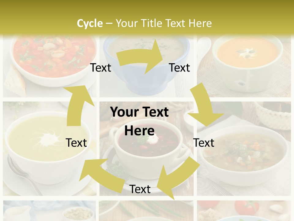A Series Of Photos Showing Different Types Of Soups PowerPoint Template