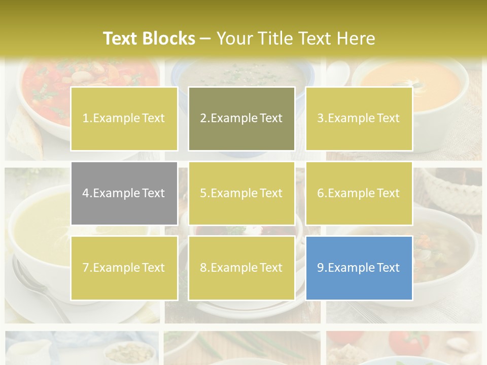 A Series Of Photos Showing Different Types Of Soups PowerPoint Template