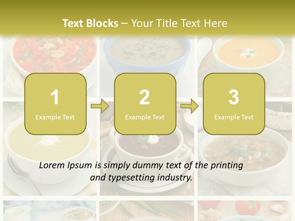 A Series Of Photos Showing Different Types Of Soups PowerPoint Template
