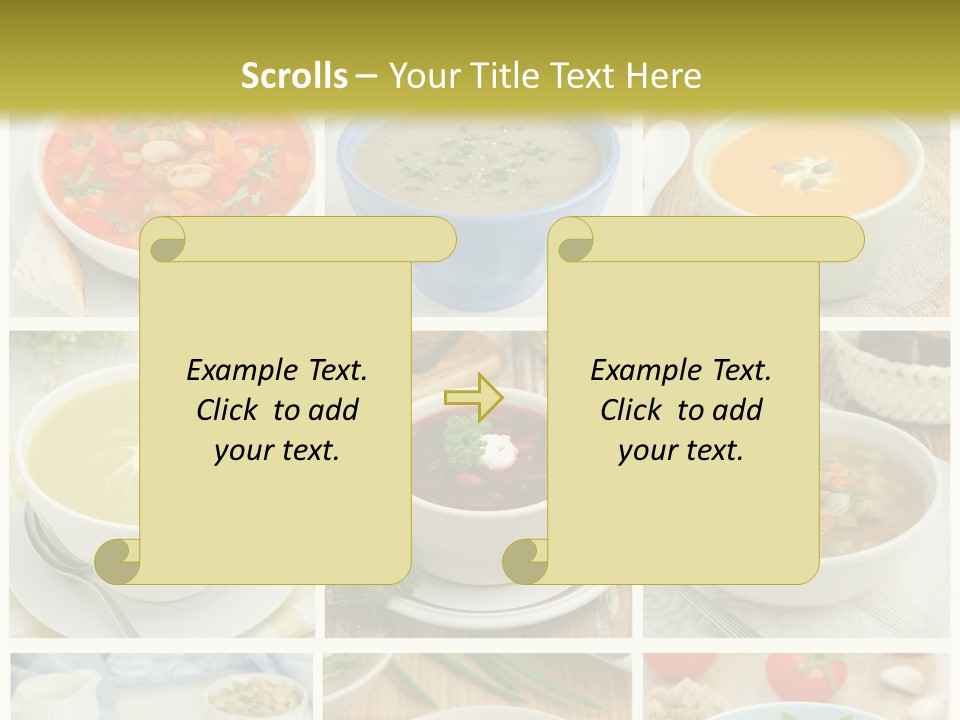 A Series Of Photos Showing Different Types Of Soups PowerPoint Template