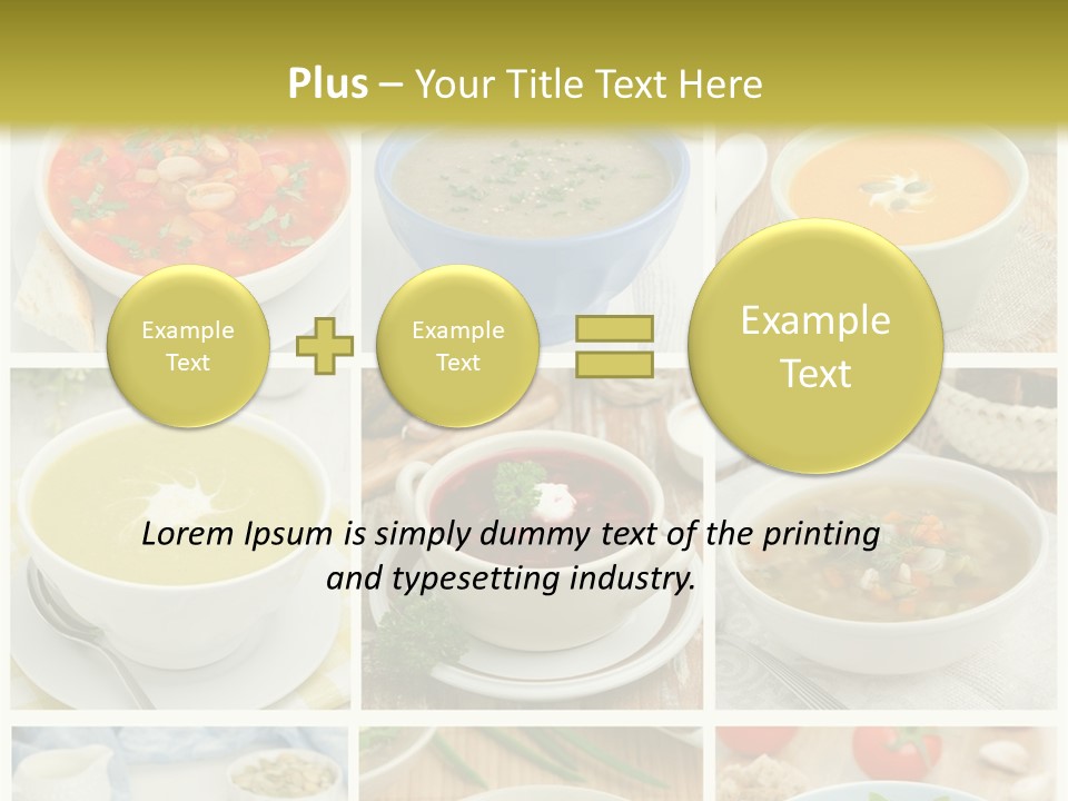 A Series Of Photos Showing Different Types Of Soups PowerPoint Template