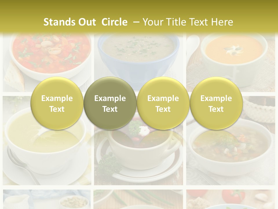 A Series Of Photos Showing Different Types Of Soups PowerPoint Template