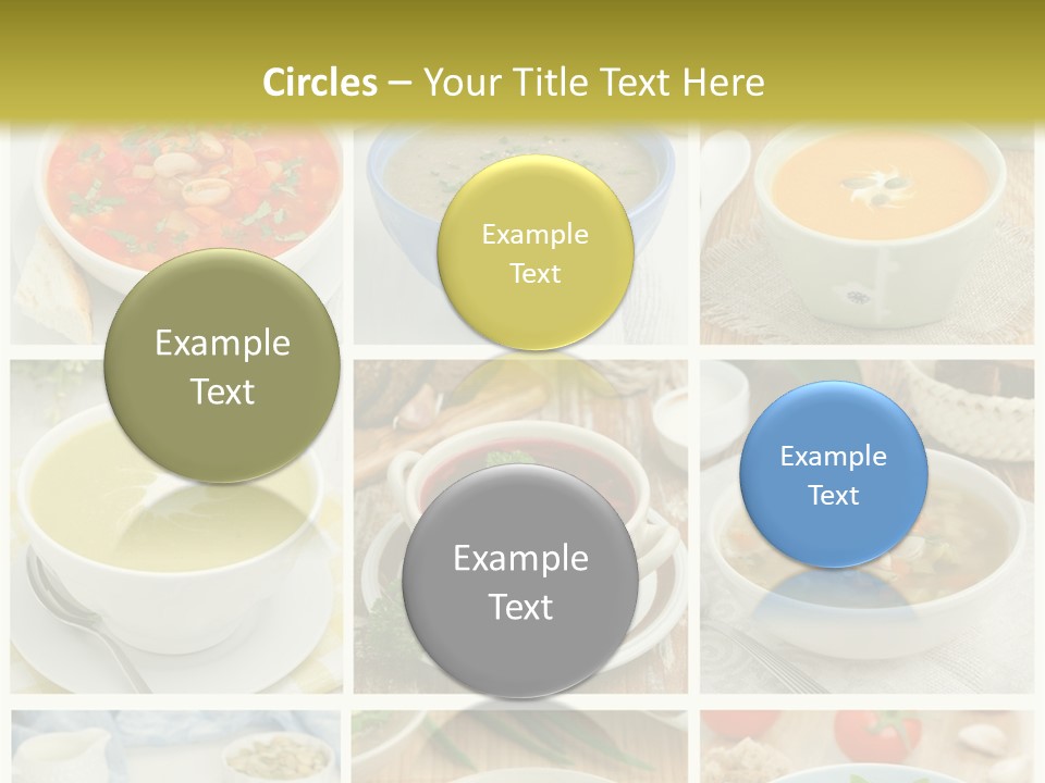 A Series Of Photos Showing Different Types Of Soups PowerPoint Template
