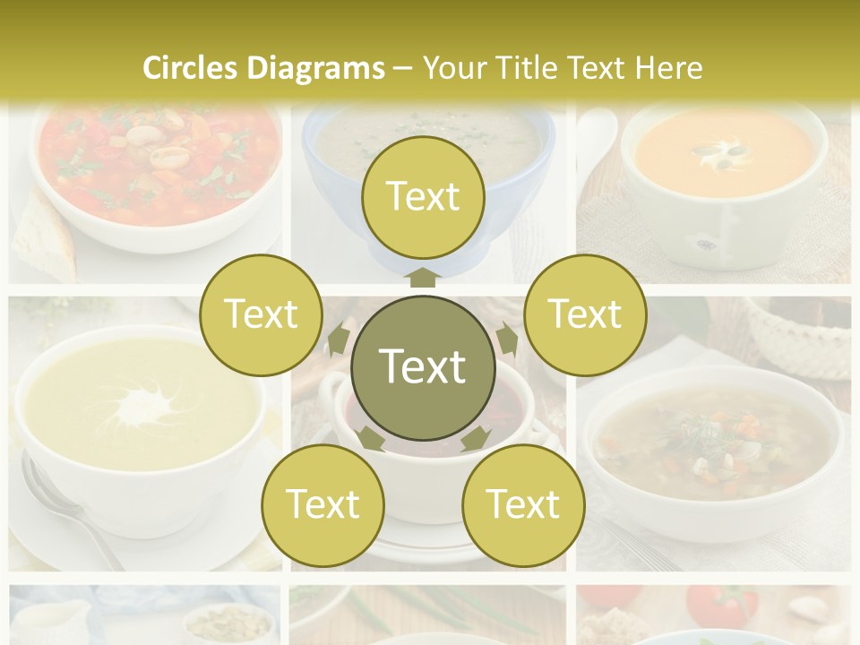 A Series Of Photos Showing Different Types Of Soups PowerPoint Template