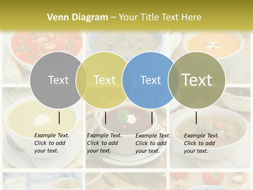 A Series Of Photos Showing Different Types Of Soups PowerPoint Template