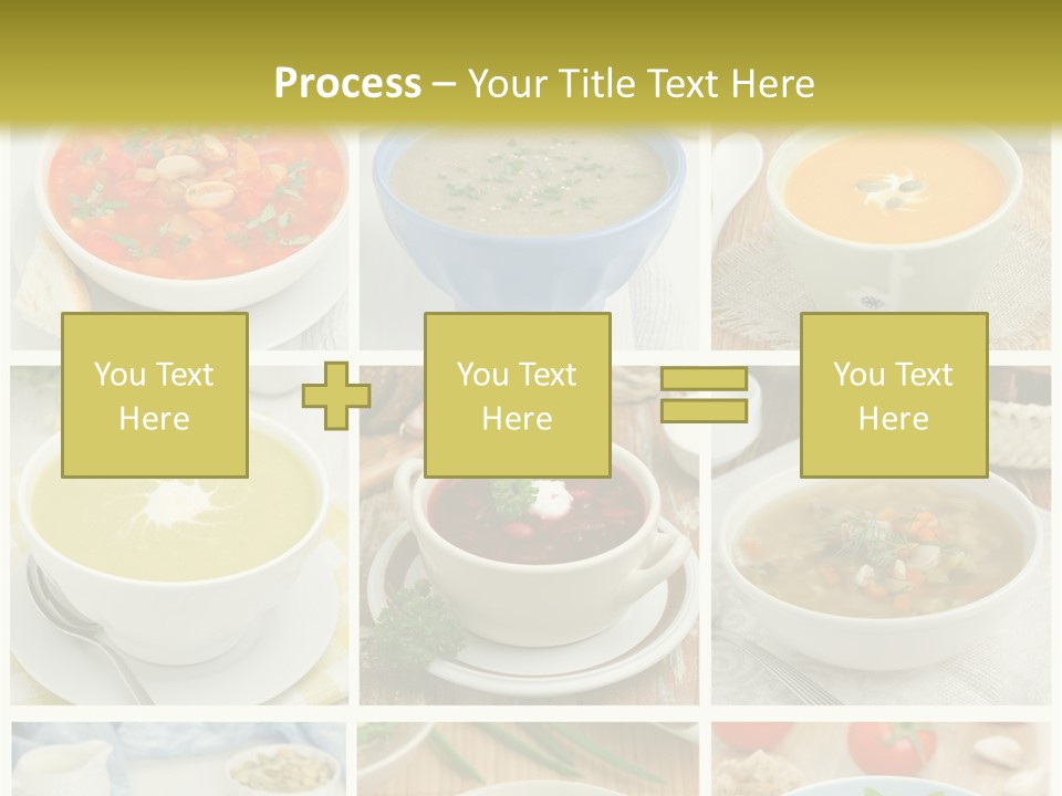 A Series Of Photos Showing Different Types Of Soups PowerPoint Template
