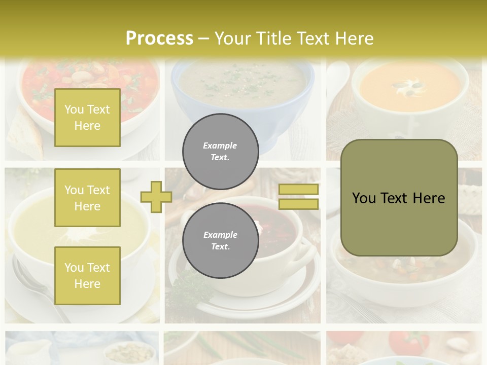 A Series Of Photos Showing Different Types Of Soups PowerPoint Template