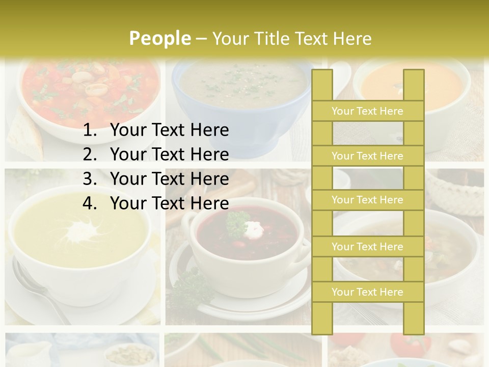 A Series Of Photos Showing Different Types Of Soups PowerPoint Template