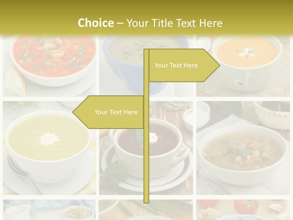 A Series Of Photos Showing Different Types Of Soups PowerPoint Template