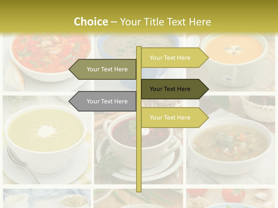 A Series Of Photos Showing Different Types Of Soups PowerPoint Template